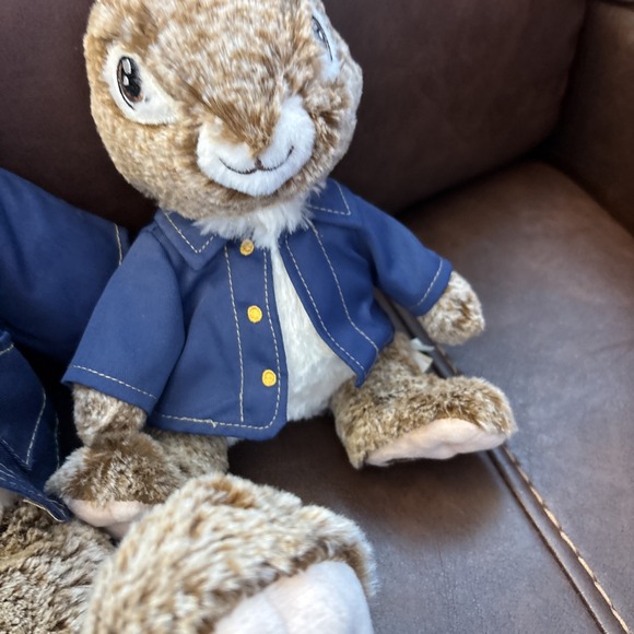 Peter Rabbit 21" Plush Stuffed Bunny Blue Jacket Beatrix Potter & Baby Rabbit - Picture 5 of 7